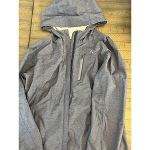 Paradox gray windbreaker rain jacket size small EE